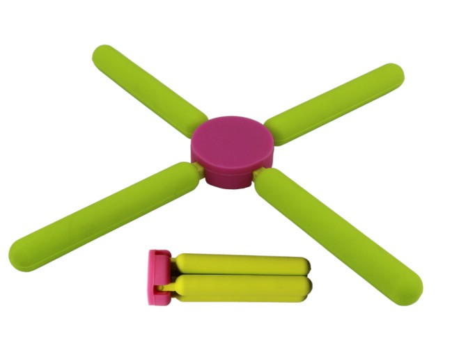  Silicone Cross Pot Holder/Folding Pod Trivet(HS-1057)