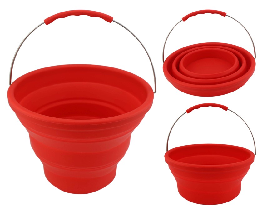 Silicone Pack Away Collapsible Bucket(HS-1076)