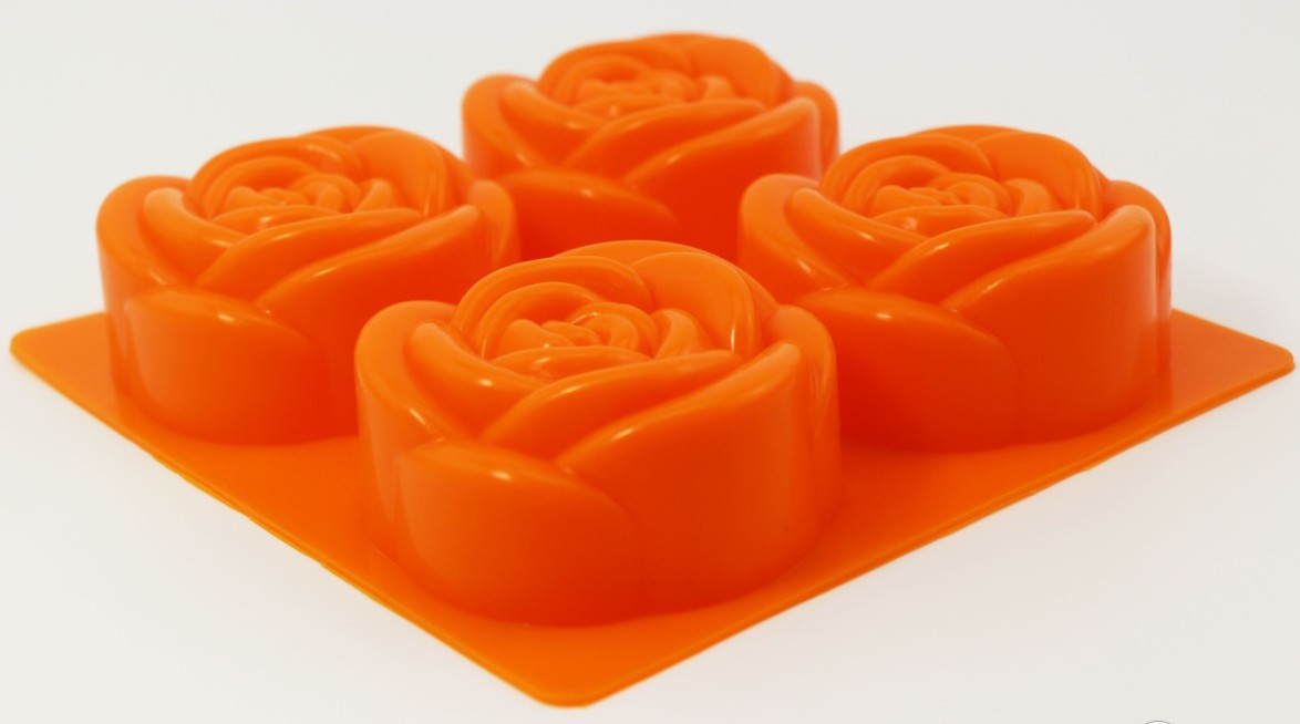 6 Cavity Ssilicone Rose Shaped Mold（HS-1158）