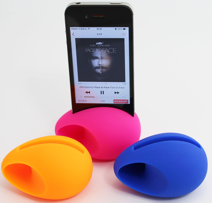 Egg Shaped Silicone Stand Audio Amplifier(HS-1033)